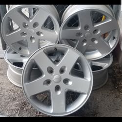 17" JEEP Wheels 5x5 Bolt Pattern Set Of 5 (Like New)