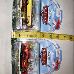 Lot Of 2 Disney Cars Easter Themed Lightning Mcqueen Buggy Vehicle & Ramone