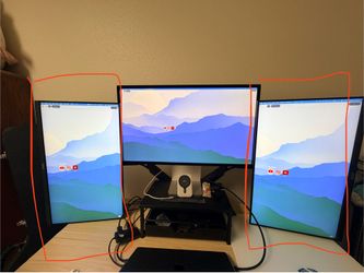 Duo monitor arm and two Acer Monitors