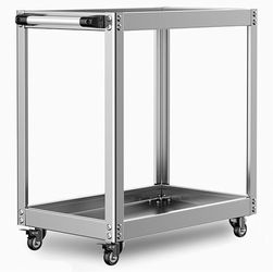 Stainless steel rolling tool cart, heavy-duty metal mechanic's trolley with wheels, large capacity tool organizer, workshop cart, for