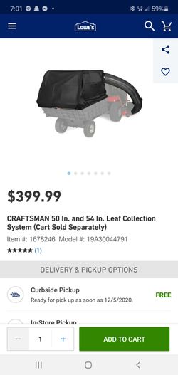 Bagger Craftsman - for riding mower