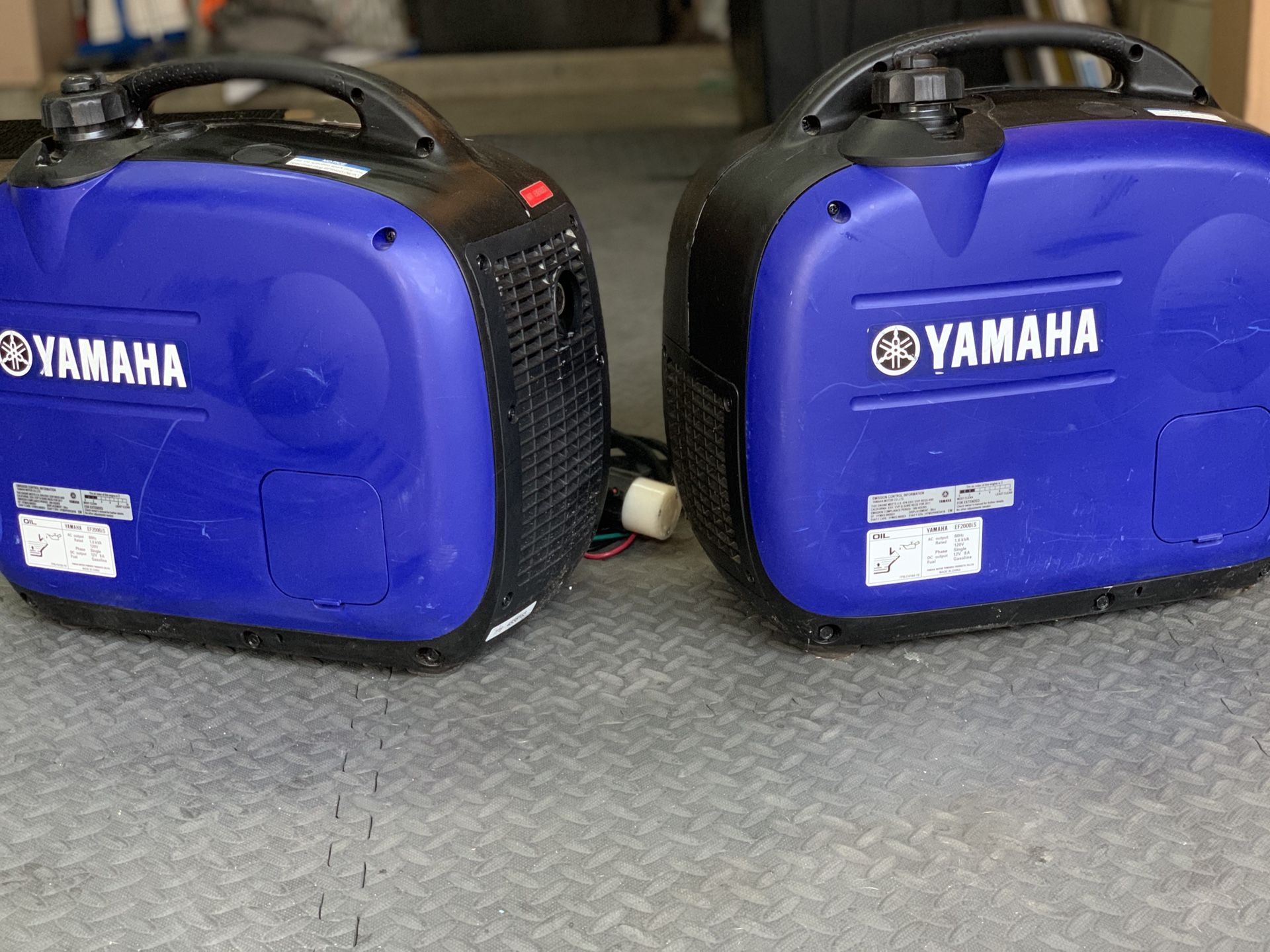 (2) Two Yamaha EF2000iSv2, 1600 portable inverters. $1,000 for both. Paid $1600+ brand new