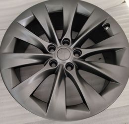 Tesla 19" Model S Satin Gun Metal Grey Wheels Rims OEM