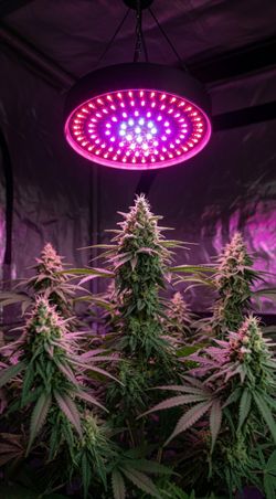 ROUND HANGING LED GROW LIGHT RED 90 W