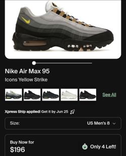 Nike Air Max 95 Icons Yellow Strike
Used 
size 8