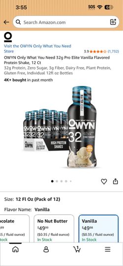 OWYN Pro Elite Vanilla Protein Shake 12-Pack