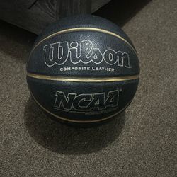 Authentic NCAA Composite Leather Basketball Black and Gold