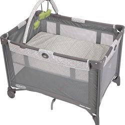 Graco Pack and Play On the Go Playard, Includes Full-Size Infant Bassinet, Push Button Compact Fold, Pasadena