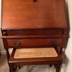 Antique Secretary's Desk with matching bench