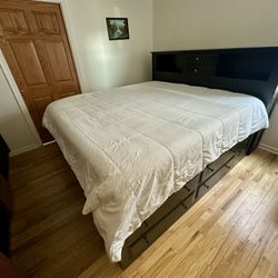 King Bed Frame - With Storage - Amish Made