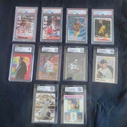 10 Graded Sports Cards Singles/Lot (PSA & CGC)