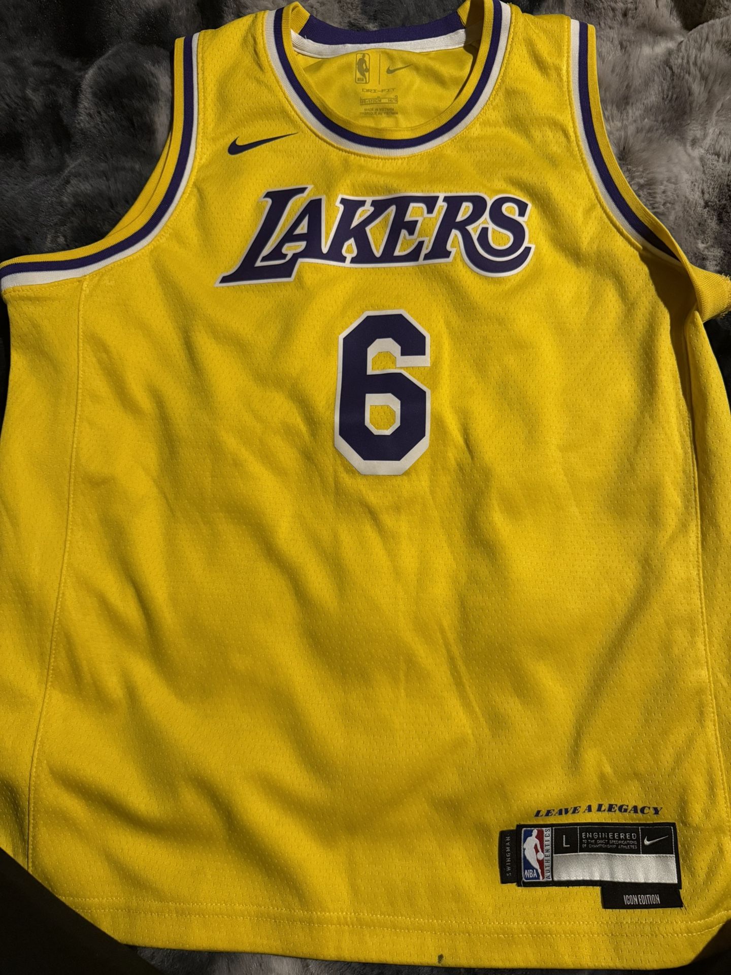 lakers jersey JAMES #6 size youth 