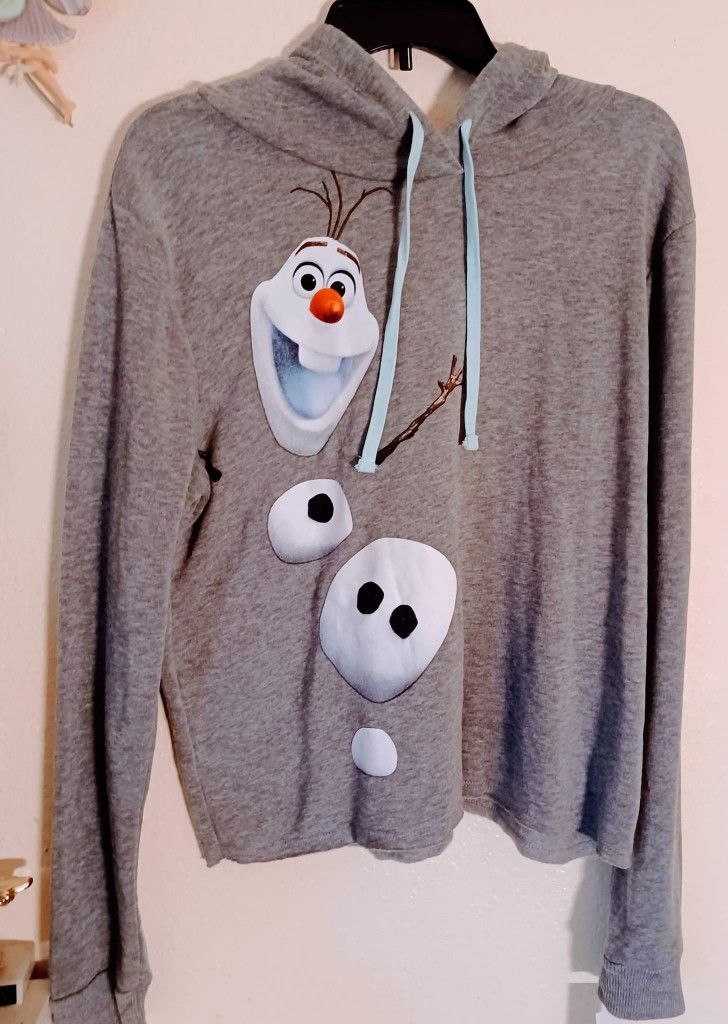 Brand New Junior Ladies XL Disney Frozen Olaf Pullover Hoody Sweatshirt