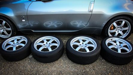 Forged -Rays Engineering  wheels rims and tires w/ TPMS - Silver