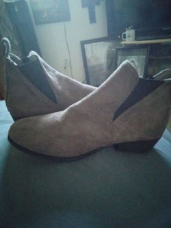 Taupe Suede Chelsea Ankle Boots