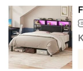 King size mattress with bed frame