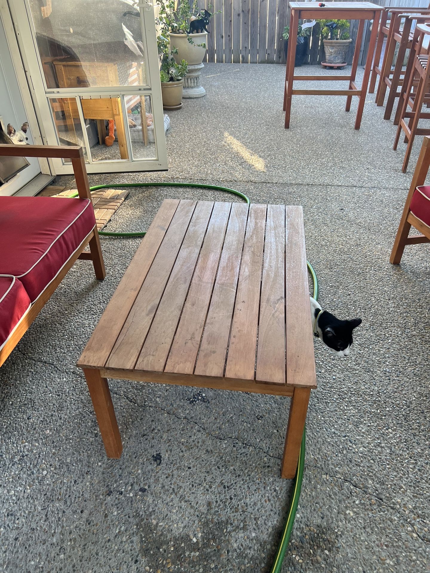 SAFAVIEH Outdoor Living Burbank Brown Acacia Wood 4piece Furniture Set for Sale in Stockton, CA