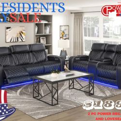 🇺🇸2 PC POWER REC. SOFA AND LOVESEAT 🇺🇸
