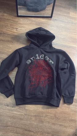 Sp5der Black Hoodies with designs