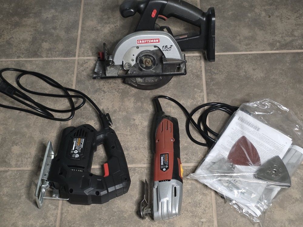 Jigsaw, Oscillating Tool, Circular Saw