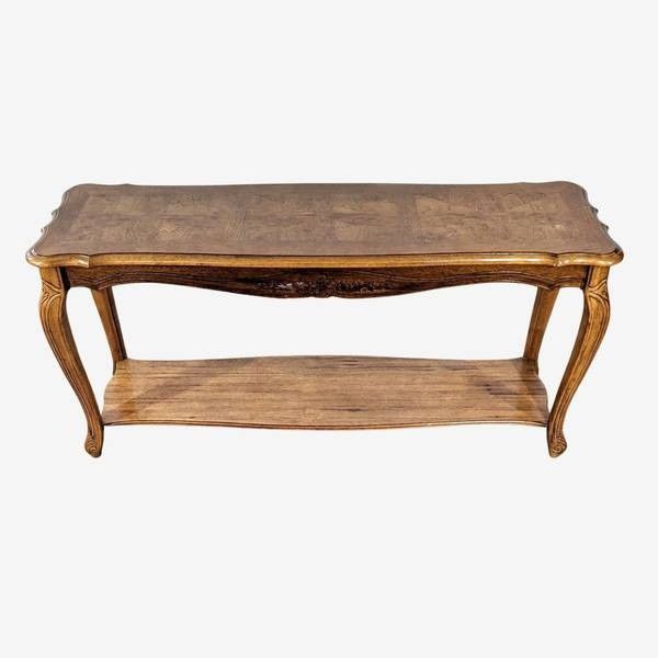 French Country Style Two Tier Console Table