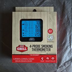 Expert Grill ABS LCD Display Cooking Thermometer with 4 Temperature Probes