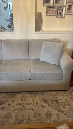 Grey microfiber couch