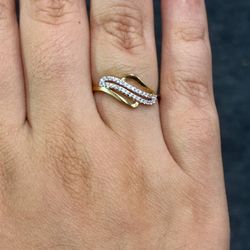14K Gold Cubic Zirconia Ring