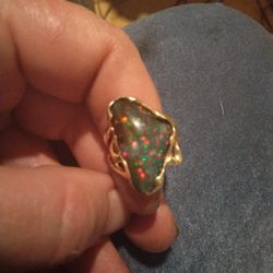 14k Yellow Gold Opal Ring