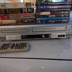 DVD VHS player - it works good with remote 