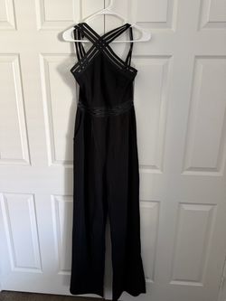 Black Wide-Leg Jumpsuit with Strappy Back