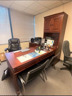 Office table with cabinet