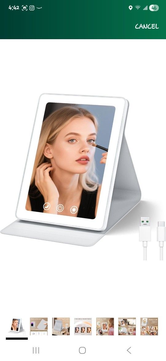LED Makeup Travel Mirror