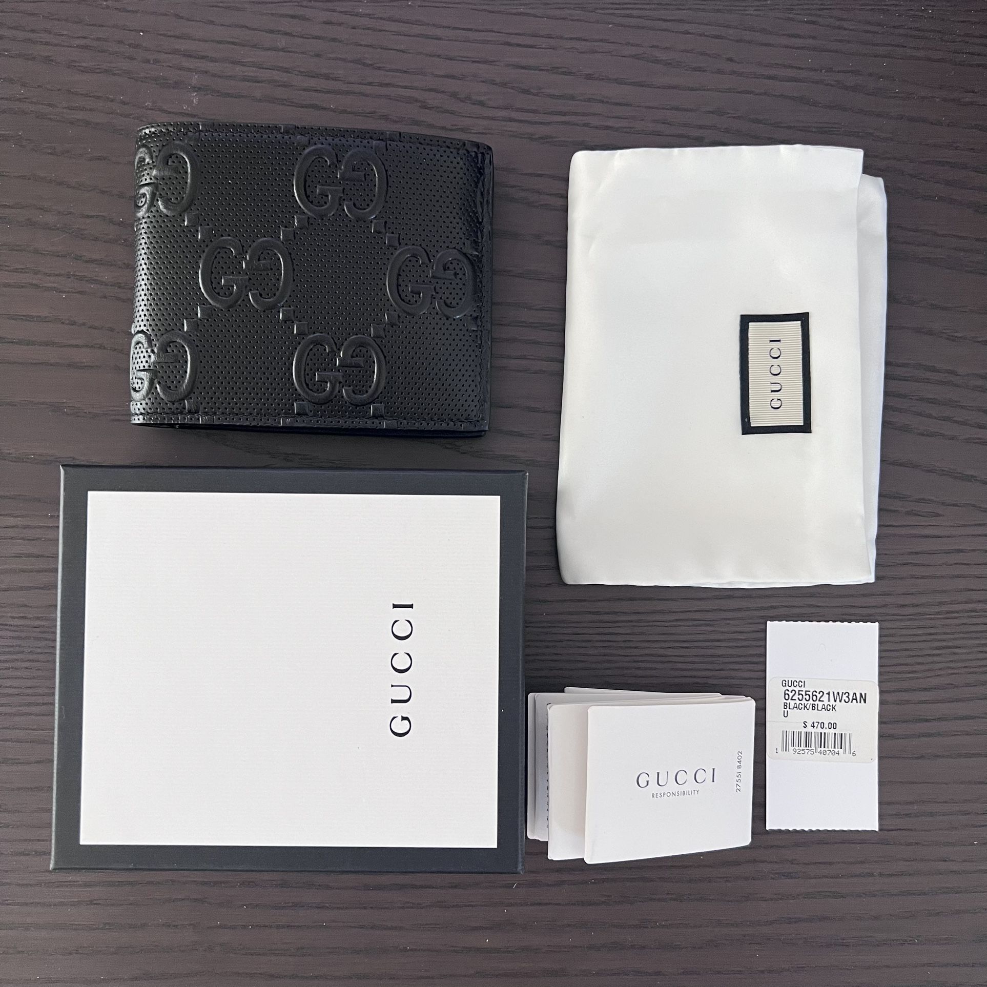 GUCCI Embossed Bi Fold Men’s Wallet