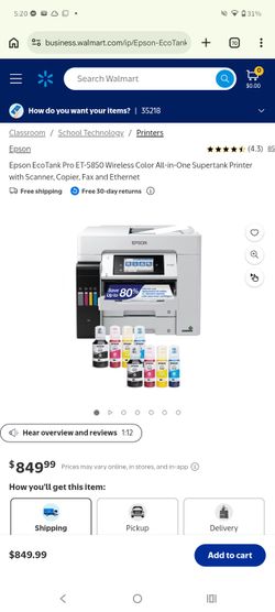 Black brand new Epson all in one printer
