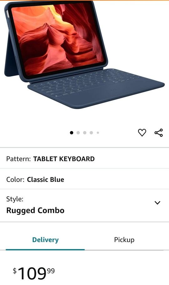 Logitech Rugged Combo 4 for iPad (10th Generation) Color Gray