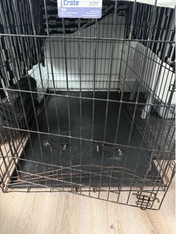 Large dog crate and bed