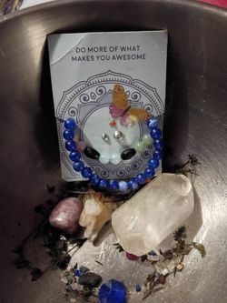 Handmade Blue Anklet & Bracelet