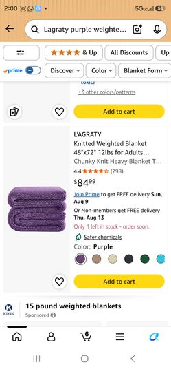 Purple Weighted Blanket 48" x 72"