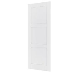 3-panel Slab Door Interior,Paintable White Door