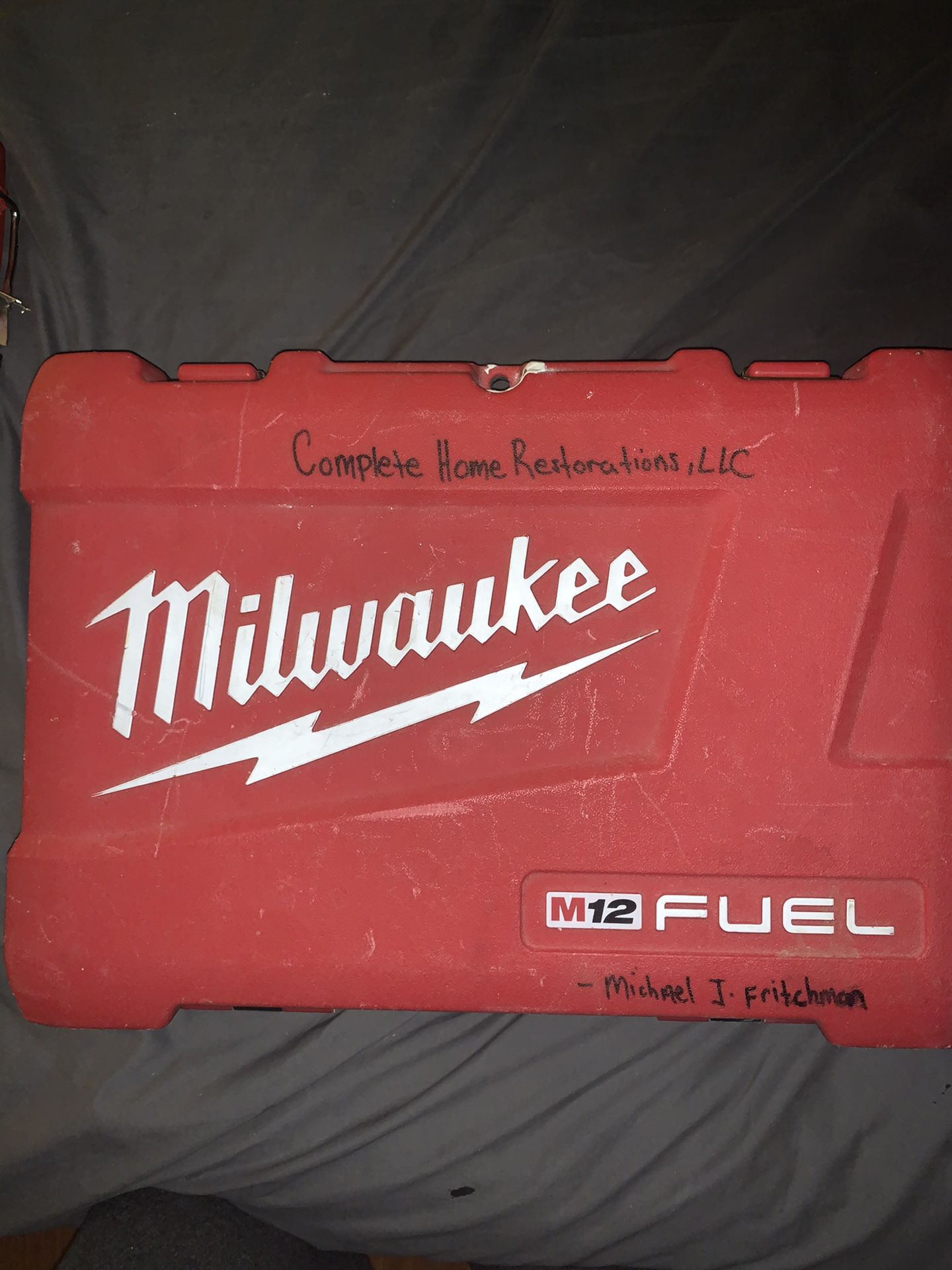 Milwaukee drill, 3 batteries, brand new bits, 25/100ft tape measures