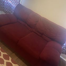 Cloth Coach And Loveseat