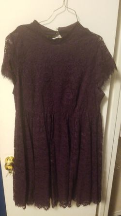 Dark Purple Pretty Plus Size Dress