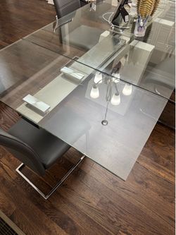 Modern glass table