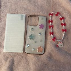 Iphone 14 Pro max Case, Screen Protector And Disney Charm