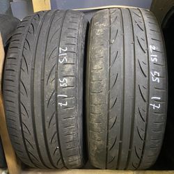 Pair Tires 215 55 17