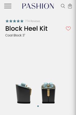 Pashion Footwear Coal 3" Block Heel Kit