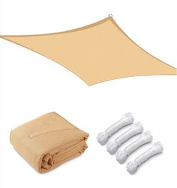 18x18 ft Square Sun Shade Sail In Ivory-Sand Color