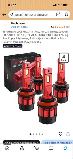 Torch beam LED lighting four pack brand new in sealed box never used