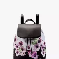 Ted Baker Ursulaa Drawstring Backpack, Black Floral